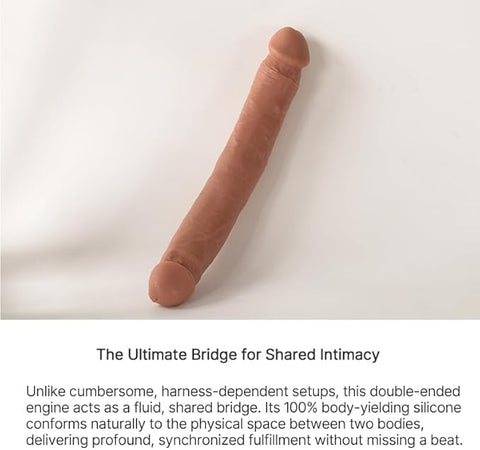 11.8-Inch Double Ended Dildo, Made of Silicone, 1.57-Inche Diameter Realistic Double Sided Long Dildos, Sex Toys for Lesbian Couples Games