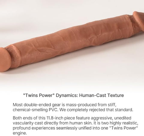 11.8-Inch Double Ended Dildo, Made of Silicone, 1.57-Inche Diameter Realistic Double Sided Long Dildos, Sex Toys for Lesbian Couples Games