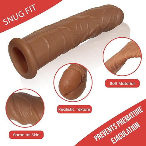 Penis Sleeve Cock Sleeve Adult Male Silicone Sex Toys for Men Penis
