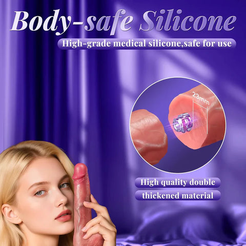 Sex Toy Thrusting Dildo Vibrator 🍆✨，Suction Cup Dildo Penis With 10 Thrusting 🔥 & 5 Vibrating Modes ⚡ For G Spot 🎯 Vagina 💦 Anal 🍑 Sex Stimulation，Soft Silicone... In Stock